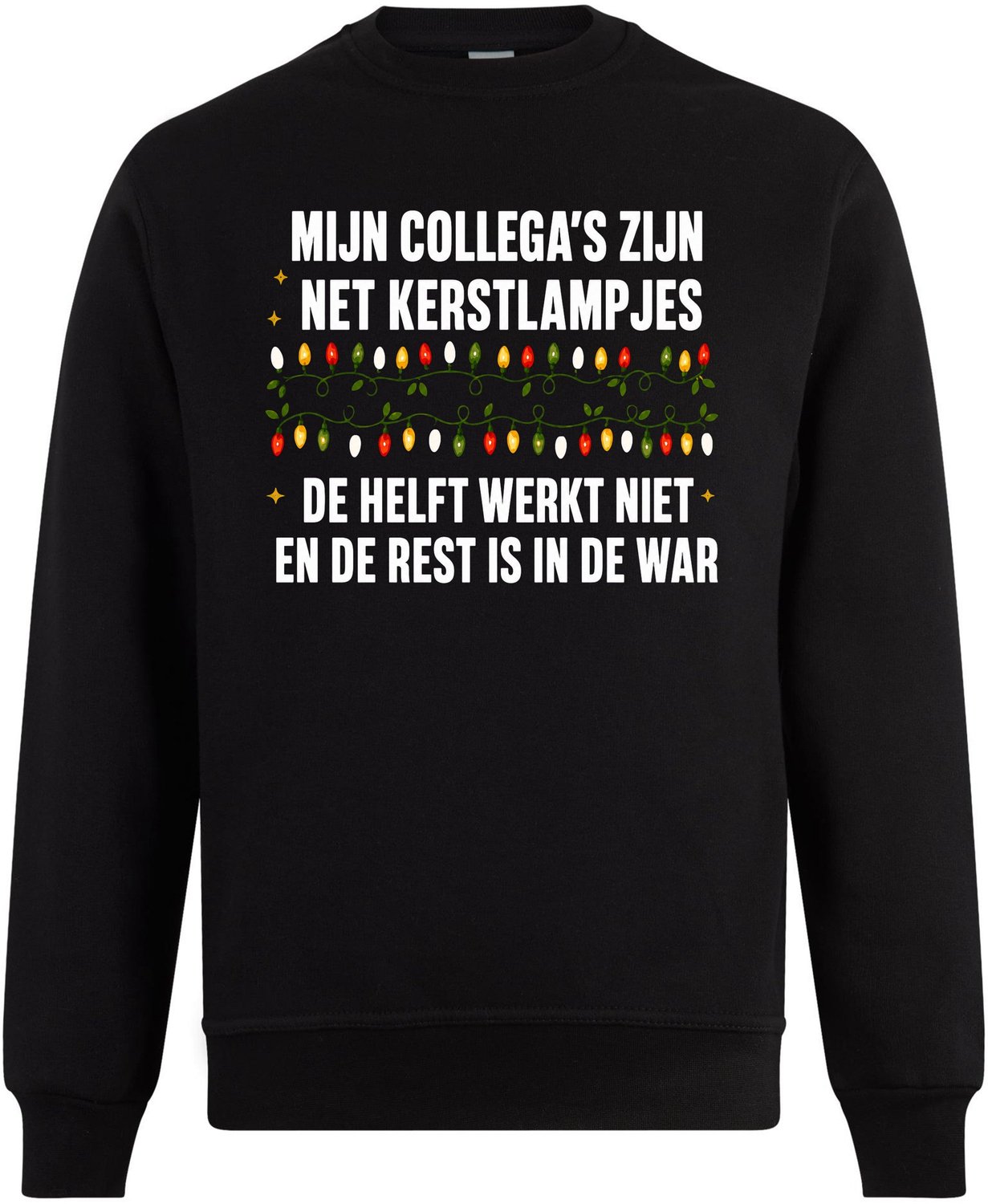 Mijn Collega's Zijn Net Kerstlampjes Kersttrui - Dames Heren - Kantoor - Unisex - Kerst Cadeau - Grappig - Foute Kersttrui - Maat S