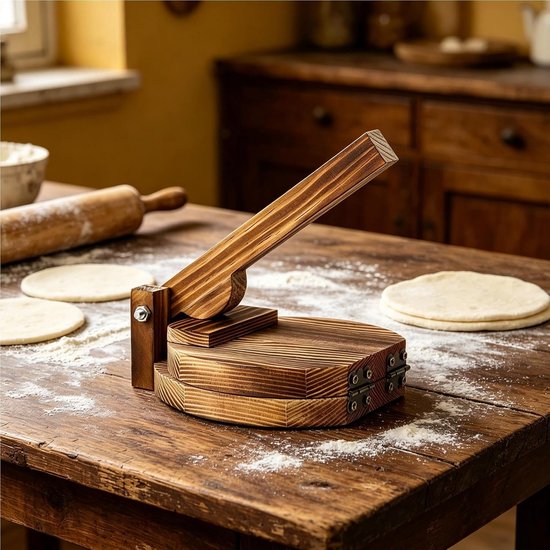 Multifunctioneel keukengereedschap van hout, pers voor het maken van dumplings en taarten, omeletten, wonton desserts, huis, appartement, boerderij — afbeelding 4