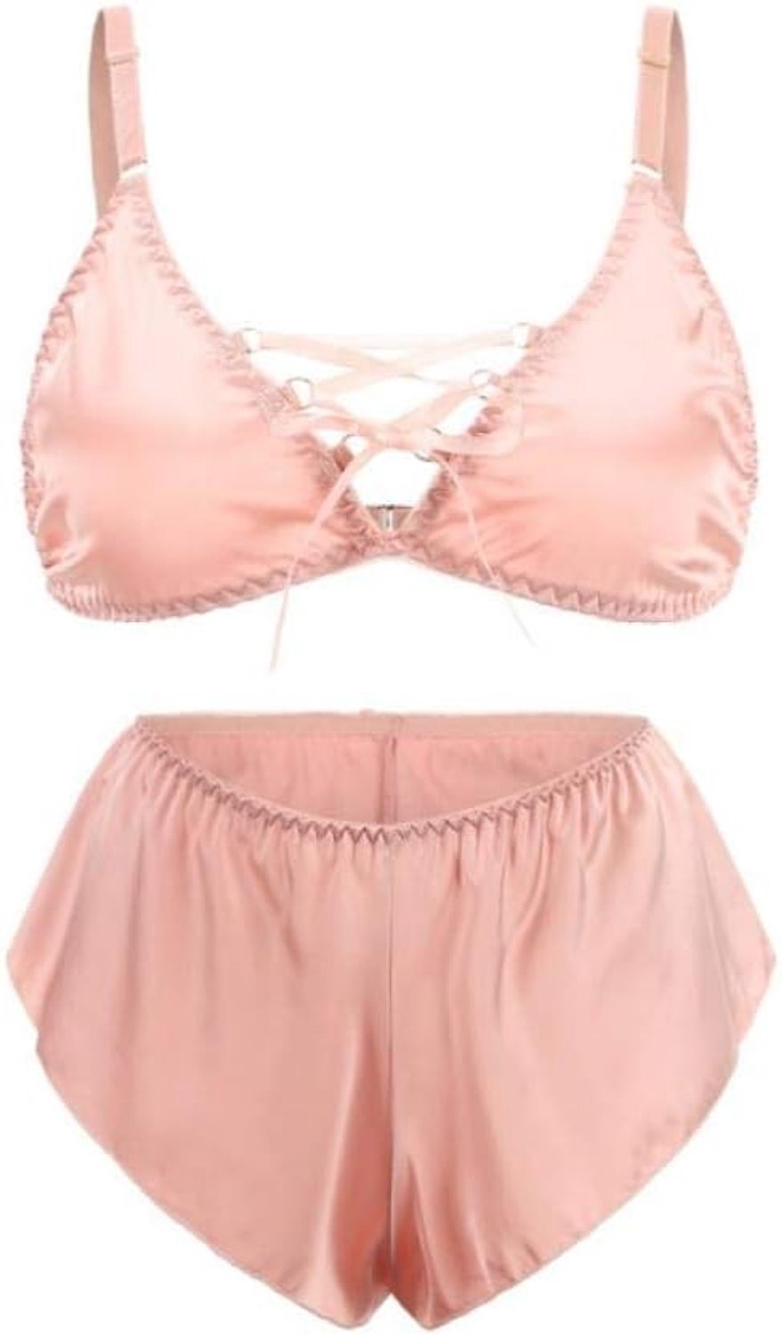 Dameskostuums Vrouwen Sexy Lingerie Porno Draadloze Beha Slips Ondergoed Erotische Sex Verleiding Kostuum Satijnen Nachtkleding