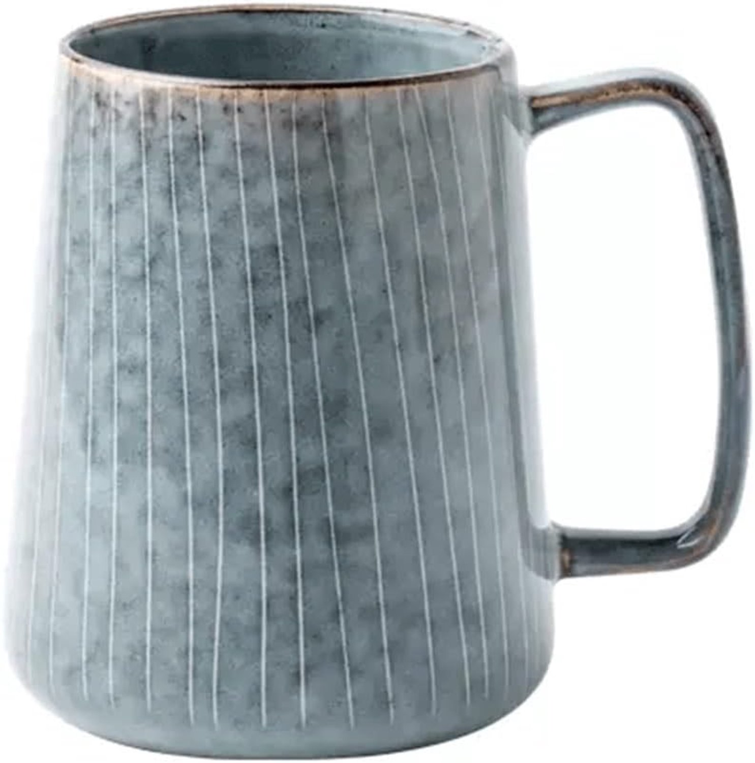 Bekers 650 ML Retro Vertical Grain Keramische Koffiekopje Thuis Persoonlijkheid Super Capaciteit Mok Kantoor Creatieve Theekop Kopje koffie drinken
