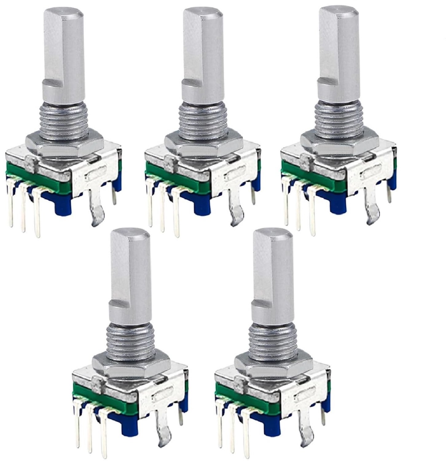 360 Graden Encoder Schakelaar met 5 Pin Digitale Potentiometer en Drukknop, Rotatieve Module met 20mm Grip Lengte voor Precisie Toepassingen