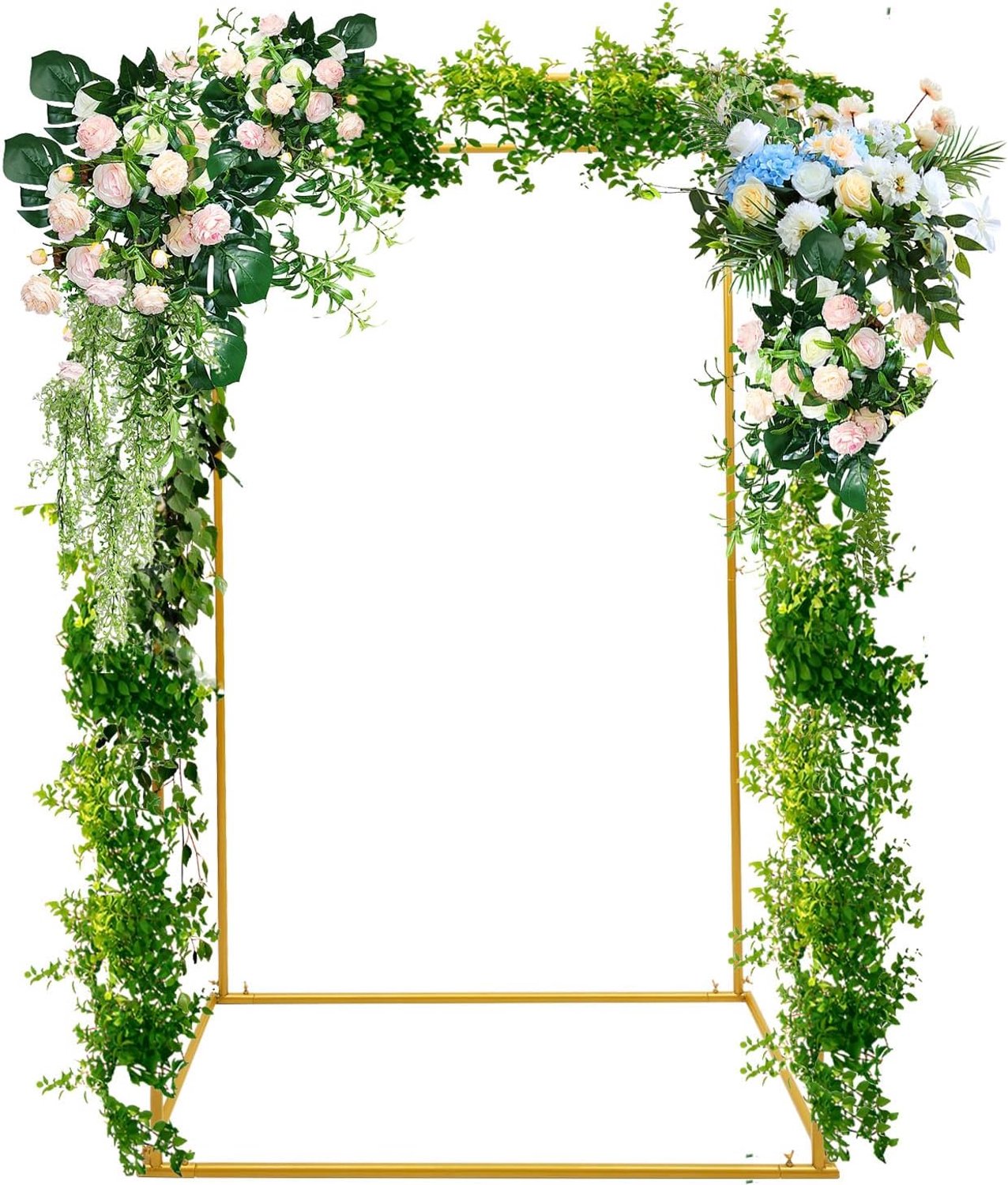 Stalen rankrooster 119 x 184 cm - gouden rozenboog - weerbestendig en roestvrij - perfect voor bruiloften, Thijox - Thijox