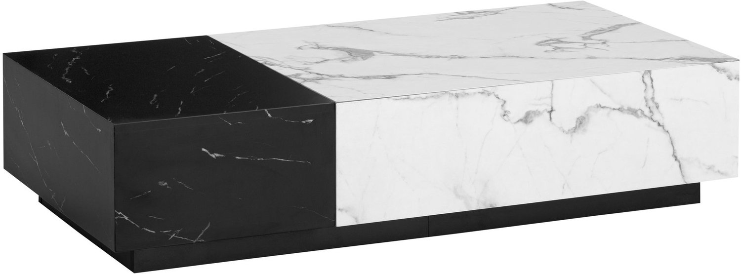 Cosmo Casa Salontafel - MDF - 120 x 60 x 28 cm Wit/Zwart