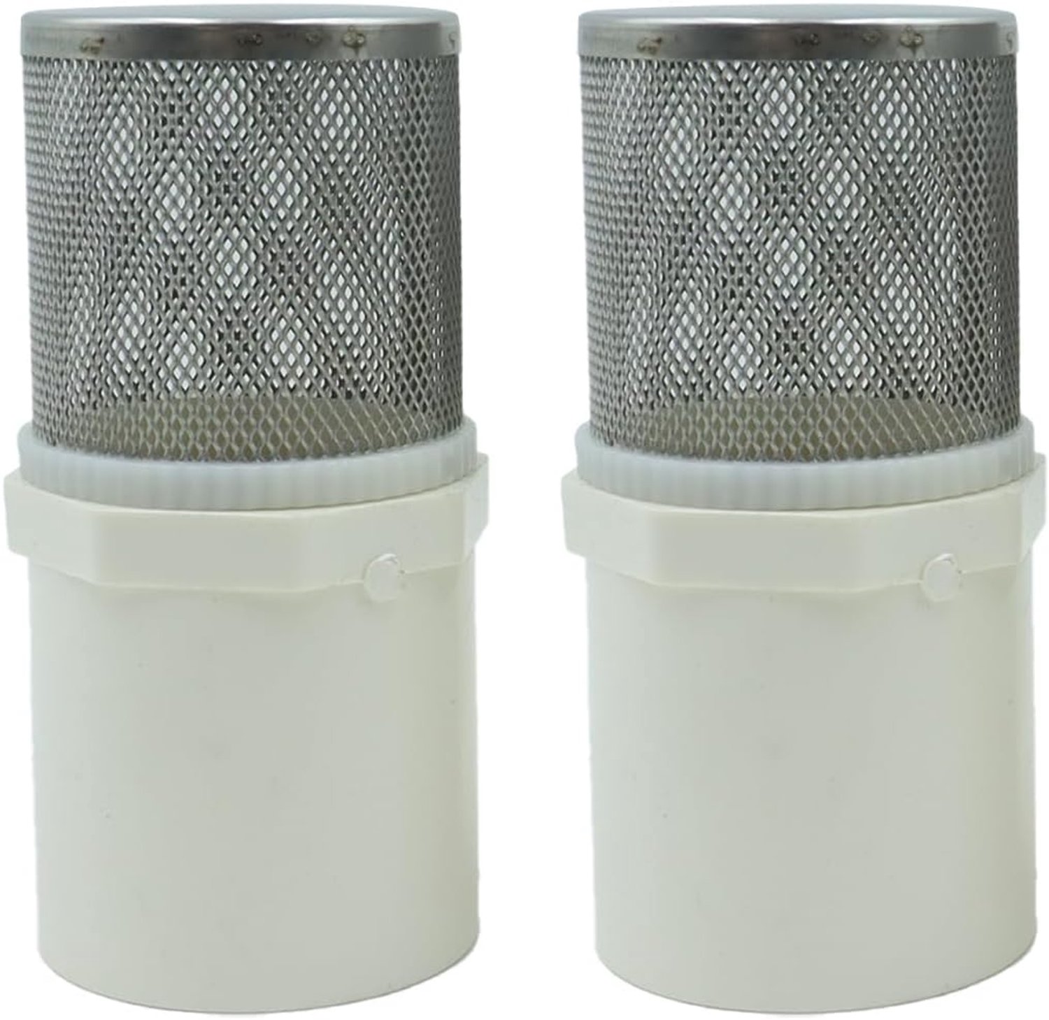Filterdekking 50mm - roestvrij staal PVC - fijnmazig scherm - voorkomt verstoppingen - 2 stuks - m-winkel