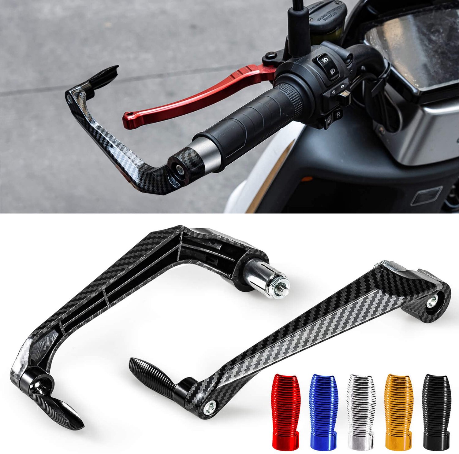 Bescherming remhendel en koppeling - Motor accessoires - Universeel 7/8 inch - Zwart - Handbescherming - Geschikt voor motorfiets - 22 mm