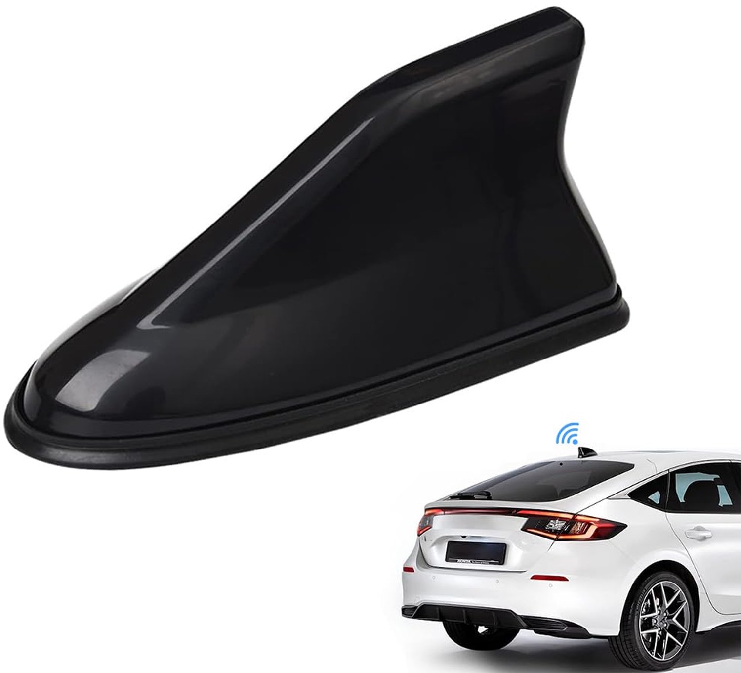 Shark Fin Antenne Cover voor Auto's met Hechttape (Zwart)