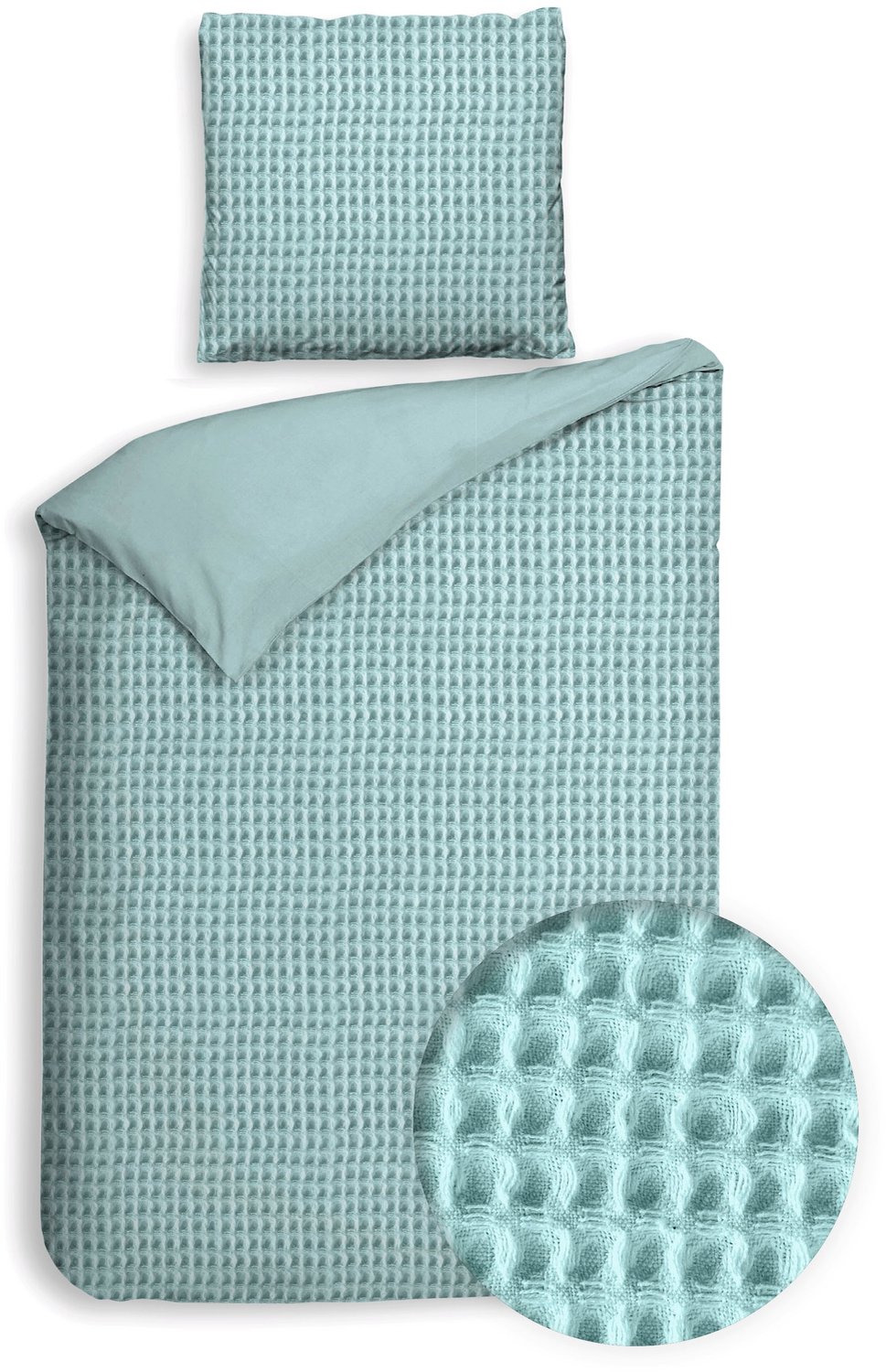 Heckettlane Dekbedovertrek Vafala - Deken - Dekbed - Sky Blue - 100% Katoen-Perkal - 1 sloop 60/70 cm