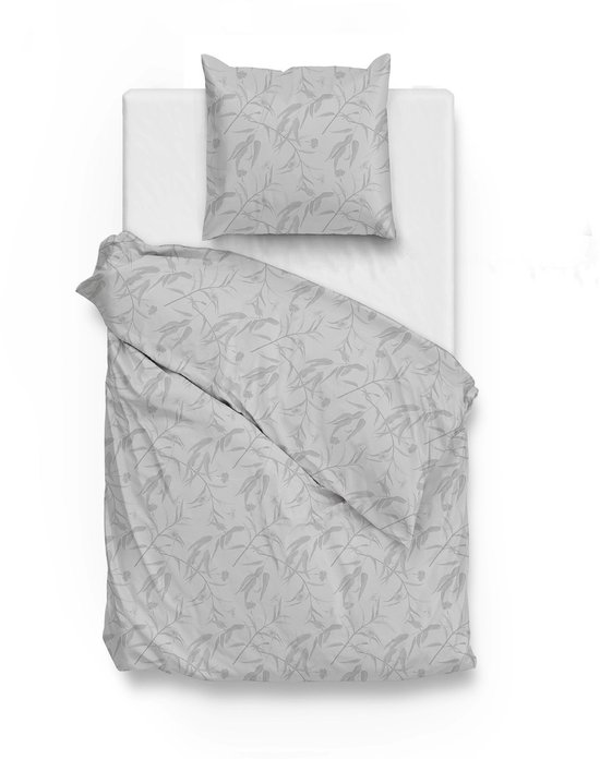 Zohome Dekbedovertrek Fiori-di-Satinado - Abstract Bedlinnen - 260x220 - Grijs - Dekbedhoes van 100% Katoen-Satijn van Merkloos — afbeelding 2