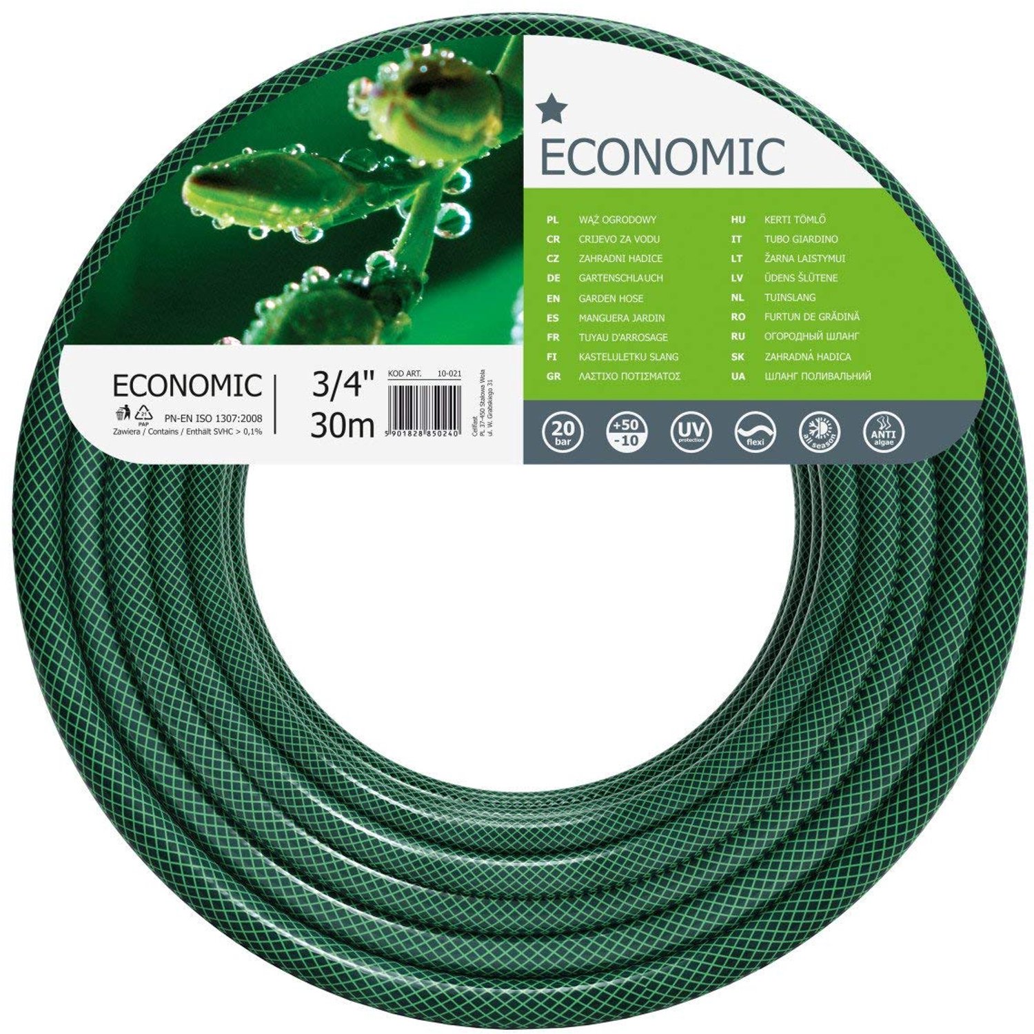 Flexibele Tuinslang, 3-laags, UV-bestendig, 30m, Groen
