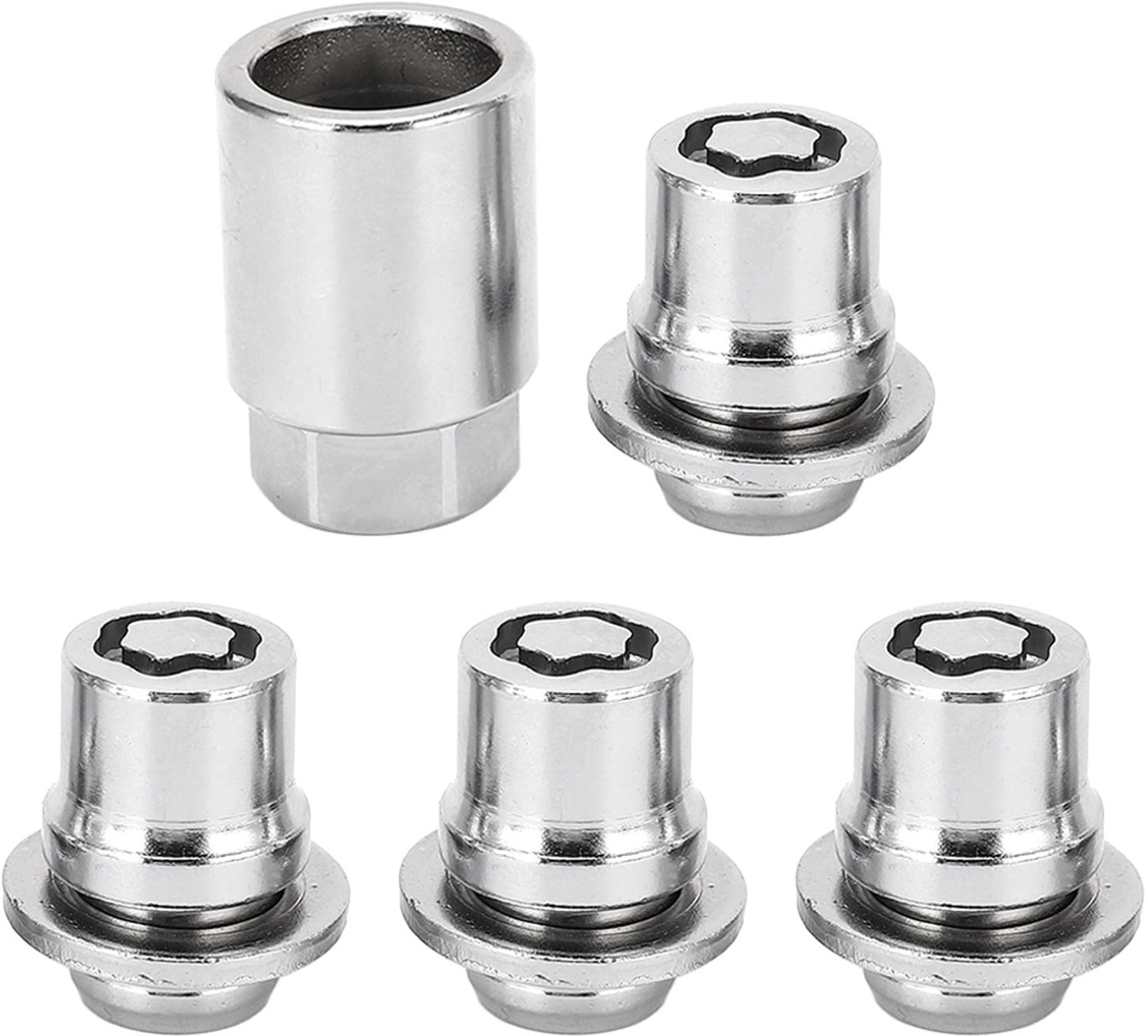 Wielslotmoeren Antidiefstalset - Gelegeerd Staal - 4 Stuks - Maat 12mm x 1.5 - Geschikt voor 2002-2022 - Betrouwbare Beveiliging - Wielmoeren