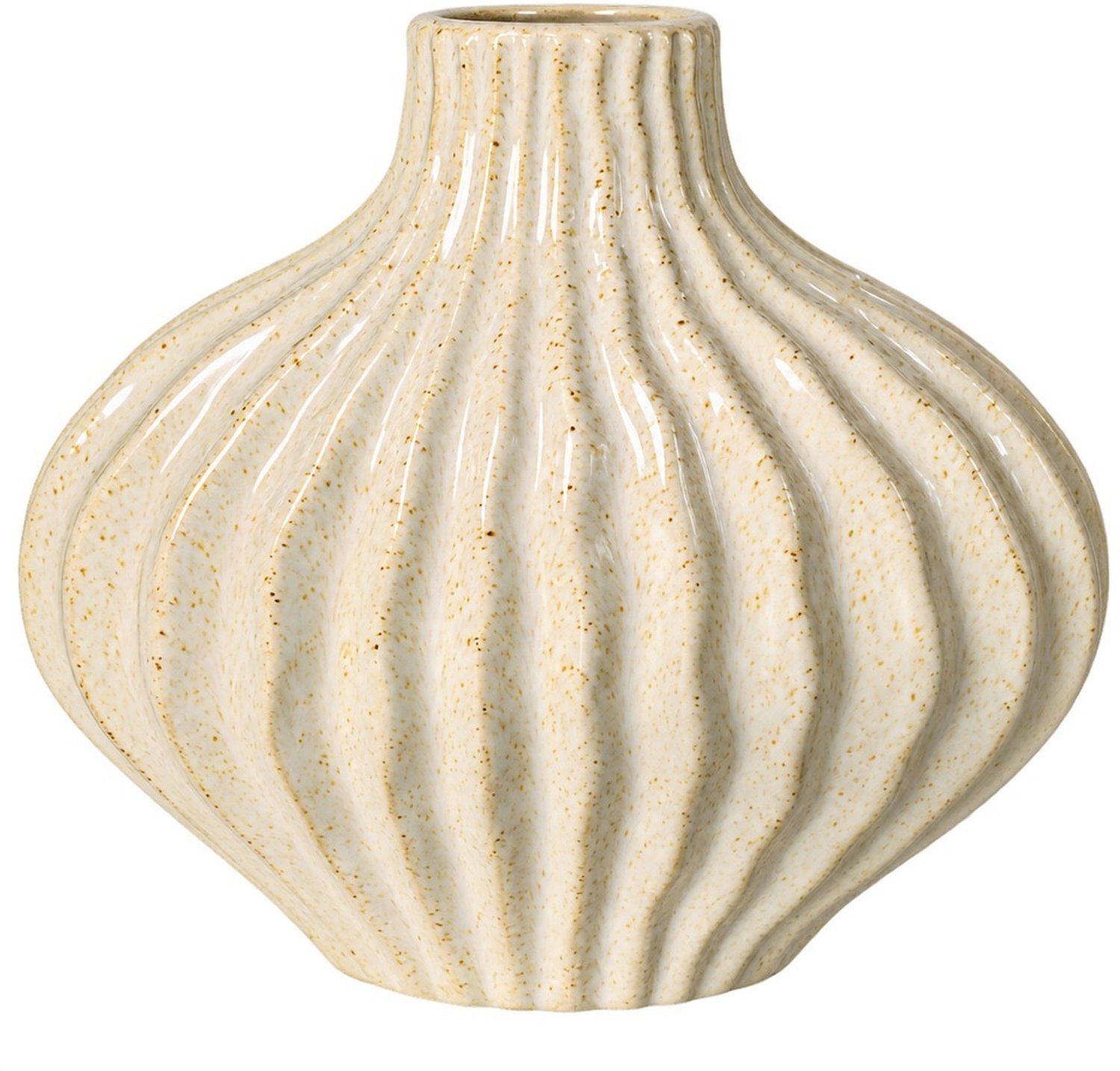 Aardewerk vaas Sprout beige