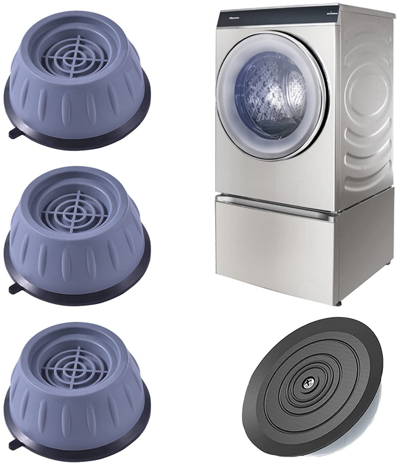 Antivibratiehouder voor Wasmachine en Droger - Set van 4