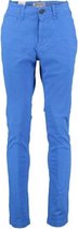 Petrol blauwe slim fit chino - Maat W28-L34