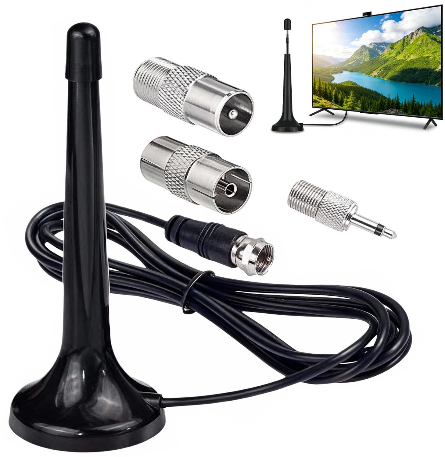 Telescopische DAB FM Radio Antenne met Magnetische Basis