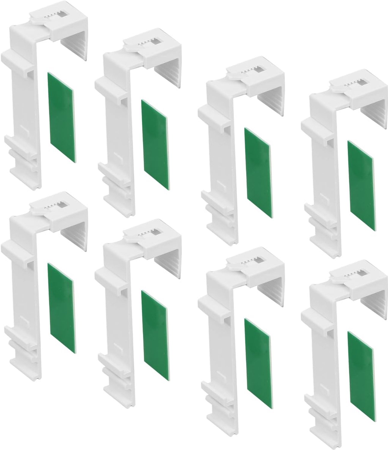 Klemhouders 8 Stuks - Dubbel Rolgordijn - Zelfklevend - Verstelbaar 1,5-2,2 cm - Duurzaam - Geschikt voor PVC-raam/Balkondeur - Rolgordijnbevestiging