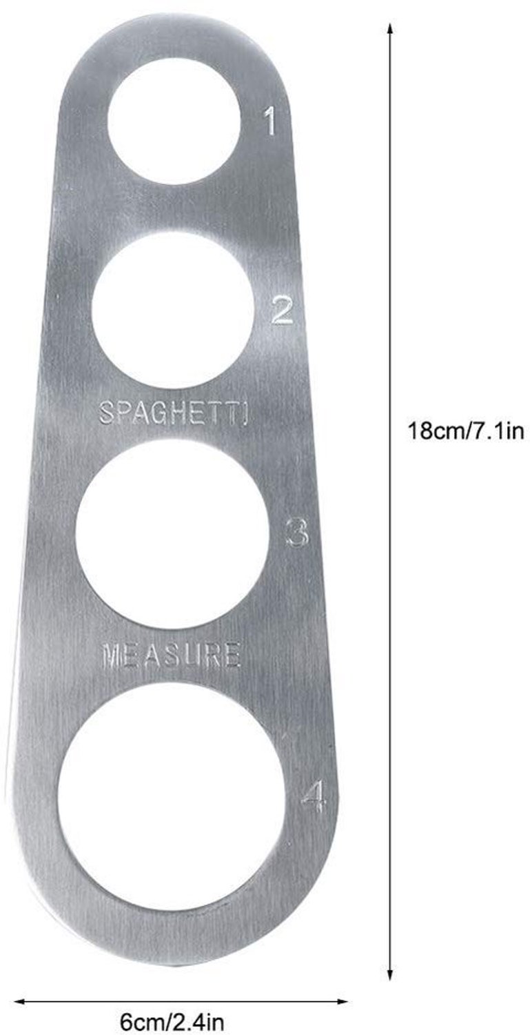 RVS Spaghetti Meetinstrument voor 4 Porties — afbeelding 4