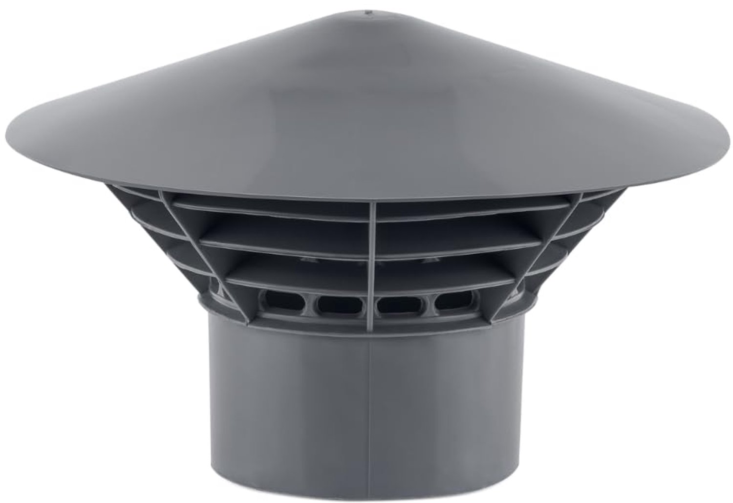 Ventilatiekap voor Afvoerbuis - DN 75 - Grijs