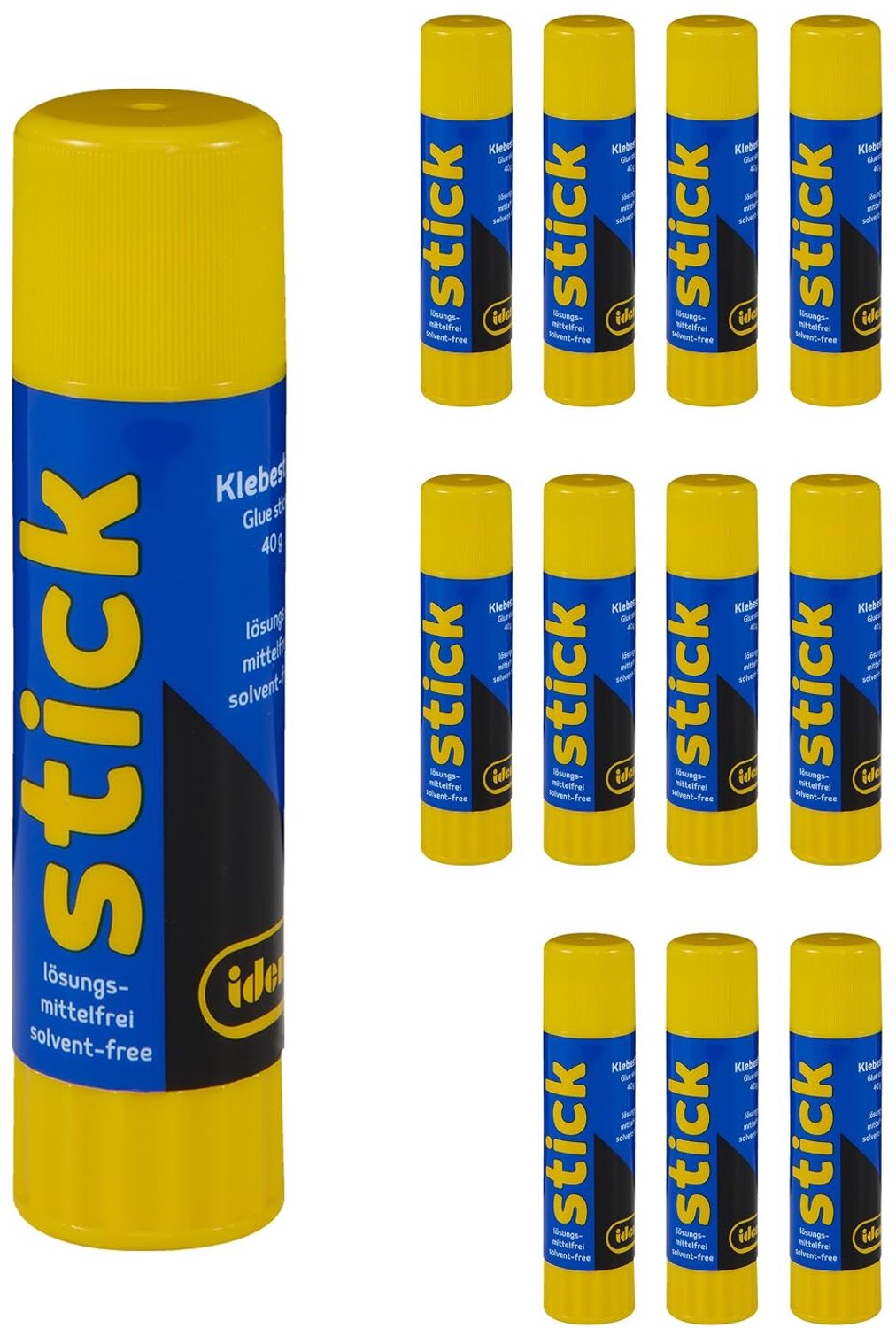 Lijmstift 12 x 40 g - kleurloos - oplosmiddelvrij - ideaal voor school- en knutselwerkjes - ServiceTopper