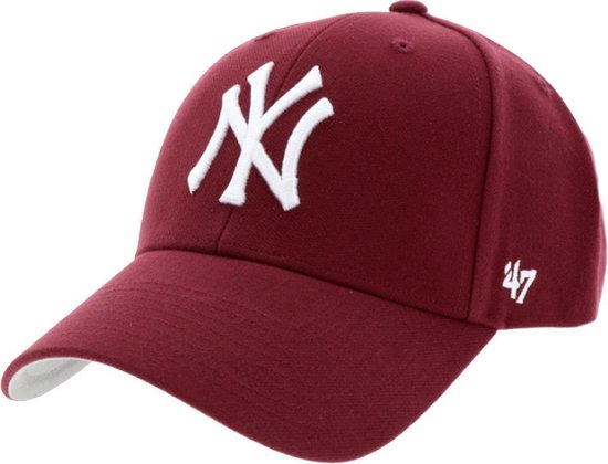 47 Brand New York Yankees MVP Casquette B-MVP17WBV-KMA, Unisexe, Maroon, Snapback