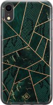 iPhone XR hoesje siliconen - Abstract groen | Apple iPhone XR case | TPU backcover transparant