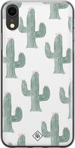 iPhone XR hoesje siliconen - Cactus print | Apple iPhone XR case | TPU backcover transparant