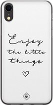 iPhone XR hoesje siliconen - Enjoy life | Apple iPhone XR case | TPU backcover transparant