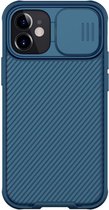 Nillkin CamShield Apple iPhone 12 Mini Hoesje met Camera Slider Blauw