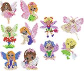 Diamond Painting Stickers - Elfjes - 10 stuks - Volledig te beplakken - Kinderen - Hobbypakket