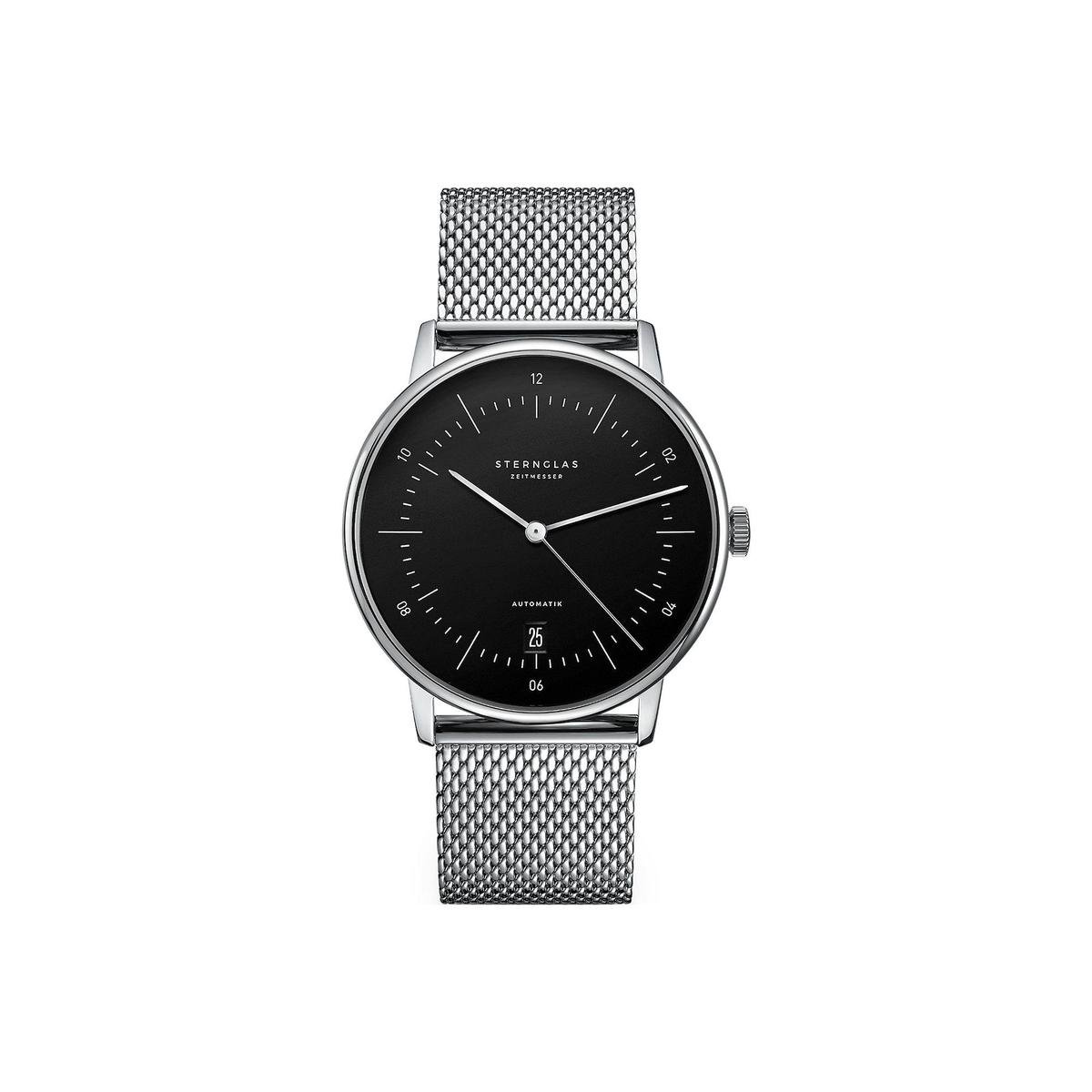 Star Glass Heren horloges Analooge automatische One Size Zilver Zwart 32011803