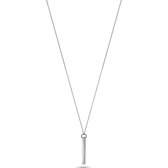 QOOQI dames ketting 925 sterling zilver rhodium plated One Size Zilver 32011535