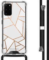 iMoshion Design hoesje met koord voor de Samsung Galaxy S20 Plus - Grafisch Koper - Wit / Goud