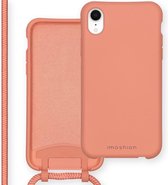iMoshion Hoesje Geschikt voor iPhone Xr Hoesje Met Koord - iMoshion Color Backcover met afneembaar koord - oranje
