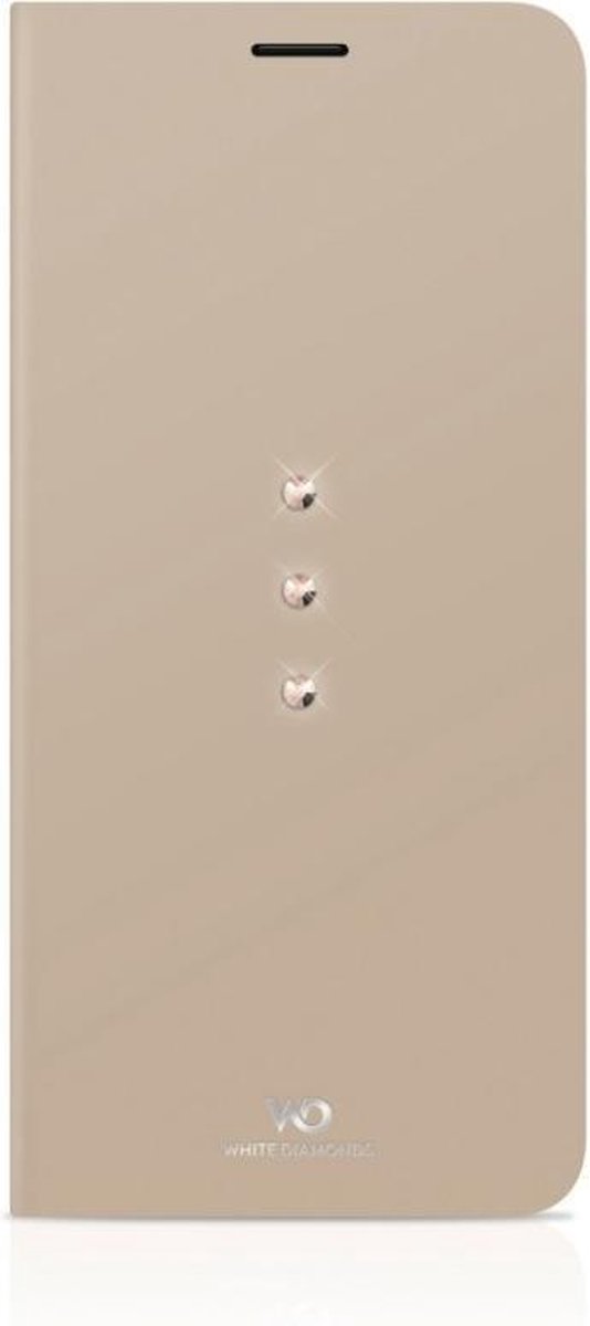 White Diamonds Booklet Crystal Voor Samsung Galaxy S9+ Goud