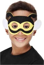 Smiffys - Bee Felt Masker Kinderen - Geel/Zwart