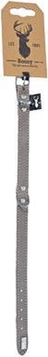 Boony Est. 1941 Halsband Leder - 30 mm/60 cm - Grijs