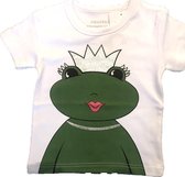 Ziegfeld T-shirt Kikker Koningin Meisjes Katoen Wit Maat 86