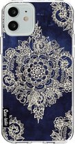 Casetastic Apple iPhone 12 / iPhone 12 Pro Hoesje - Softcover Hoesje met Design - Deep Indigo Ink Print