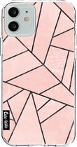 Casetastic Apple iPhone 12 / iPhone 12 Pro Hoesje - Softcover Hoesje met Design - Rose Stone Print