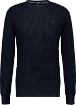 Haze&Finn Pullover Ronde Hals Structuur Navy Blauw (MC14-0201 - DarkNavy)