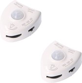 Bewegingssensor voor Trapverlichting 2 Pack - Sanola Senson - Dimbaar - 100° - Opbouw - Mat Wit - Kunststof - BES LED