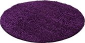 Shaggy Tapijt 30 mm lang en hoogpolig Purple Lila kleur