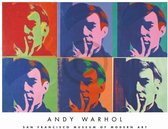 Kunstdruk Andy Warhol - A Set of Six Self-Portraits 86x66cm