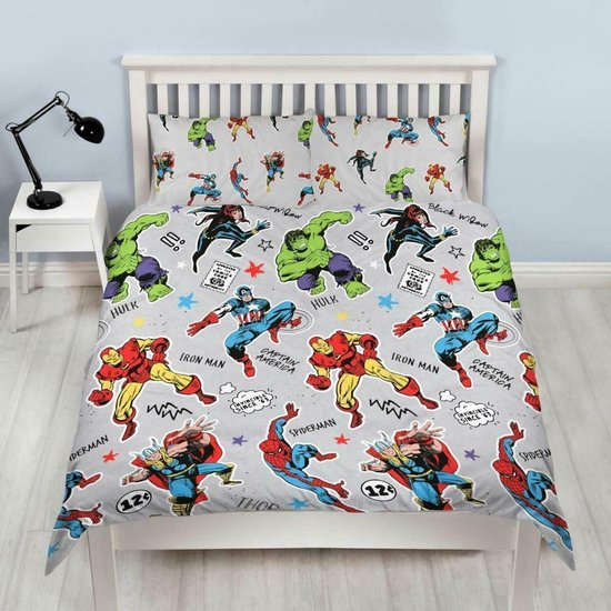 duidelijk Rode datum acuut Marvel Avengers 2 persoons dekbed - 200 x 200 cm. - Avenger dekbedovertrek  | bol.com