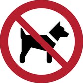 Pictogram bordje Honden niet toegestaan | Ø 300 mm - verpakt per 2 stuks