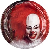 Boland- Tafeldecoratie - Halloween Borden Horror Clown 23cm 6 stuks