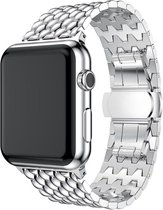 watchbands-shop.nl RVS bandje - geschikt voor Apple Watch Series 1/2/3/4 (42&44mm) - Zilver