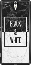 Sony Xperia C5 Ultra hoesje - Black & white