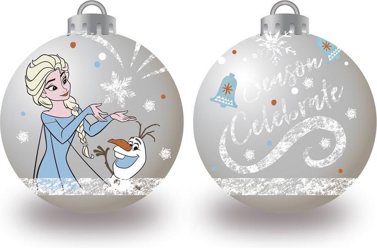 Kerstbal Frozen Memories Ziverachtig 10 Stuks Plastic (Ø 6 cm)