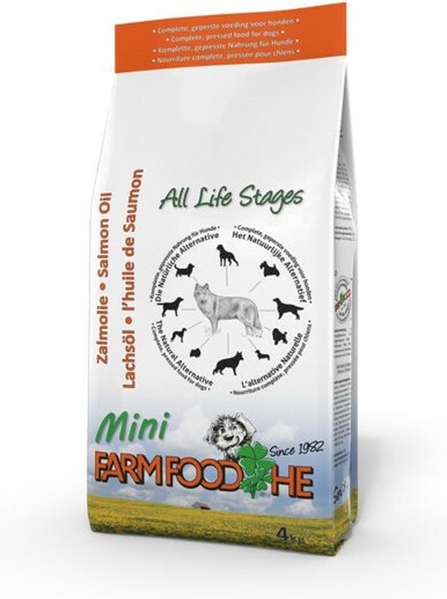 Farmfood HE Mini Schotse Zalmolie - Hond - Volledig voer - Kleine rassen - 4 kg
