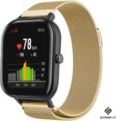 Milanees Smartwatch bandje - Geschikt voor  Xiaomi Amazfit GTS Milanese band - goud - Strap-it Horlogeband / Polsband / Armband